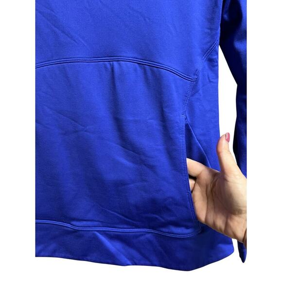 Athleta  Cowl Neck Hoodie Women's XS Purplish Blue Kangaroo Pocket - Picture 2 of 11